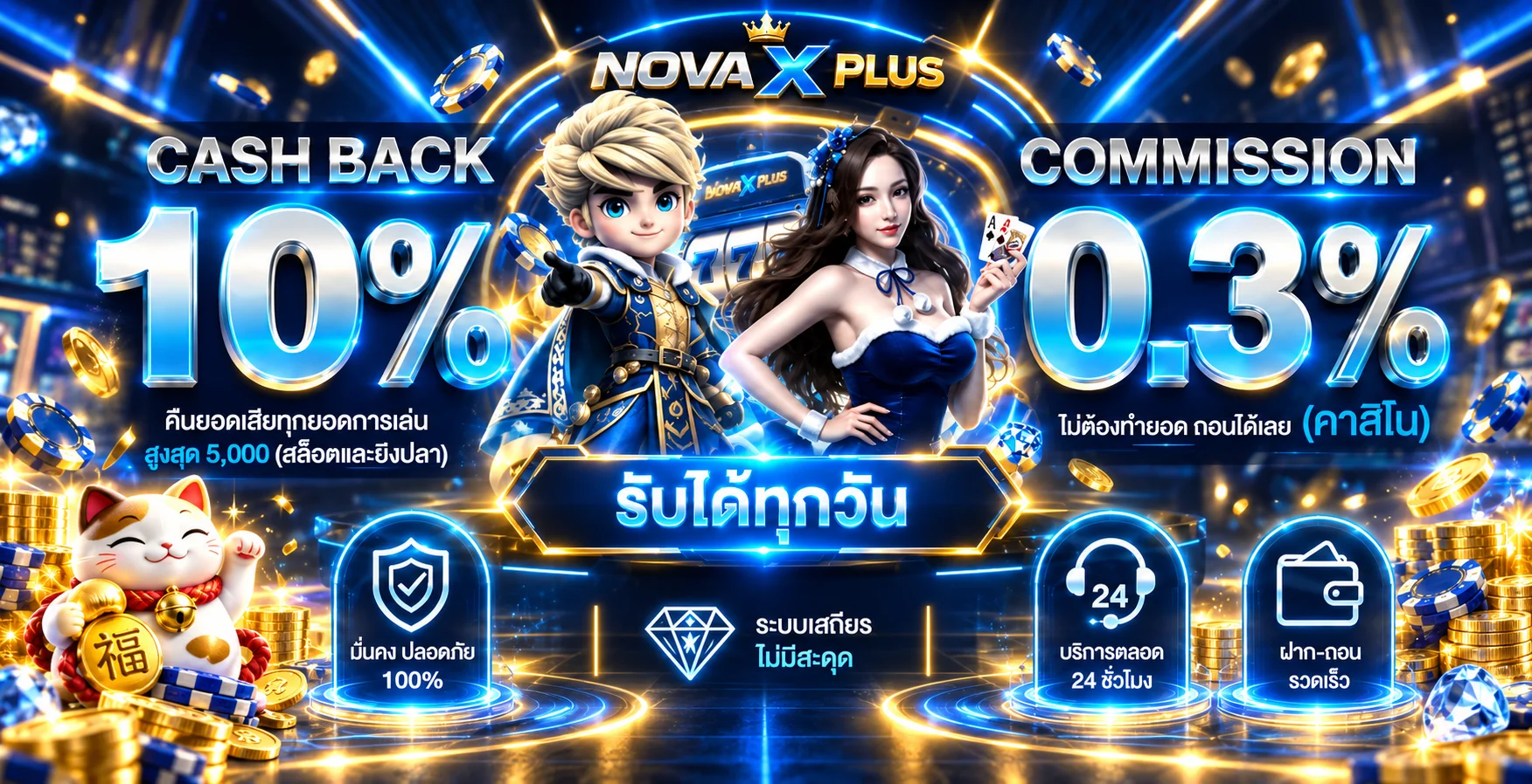 บาคาร่าออนไลน์และคาสิโนสด NOVA X PLUS